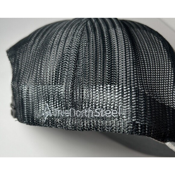 True North Steel Strapback Mesh Back Grey & Black Snap Back Trucker Cap - Picture 7 of 8